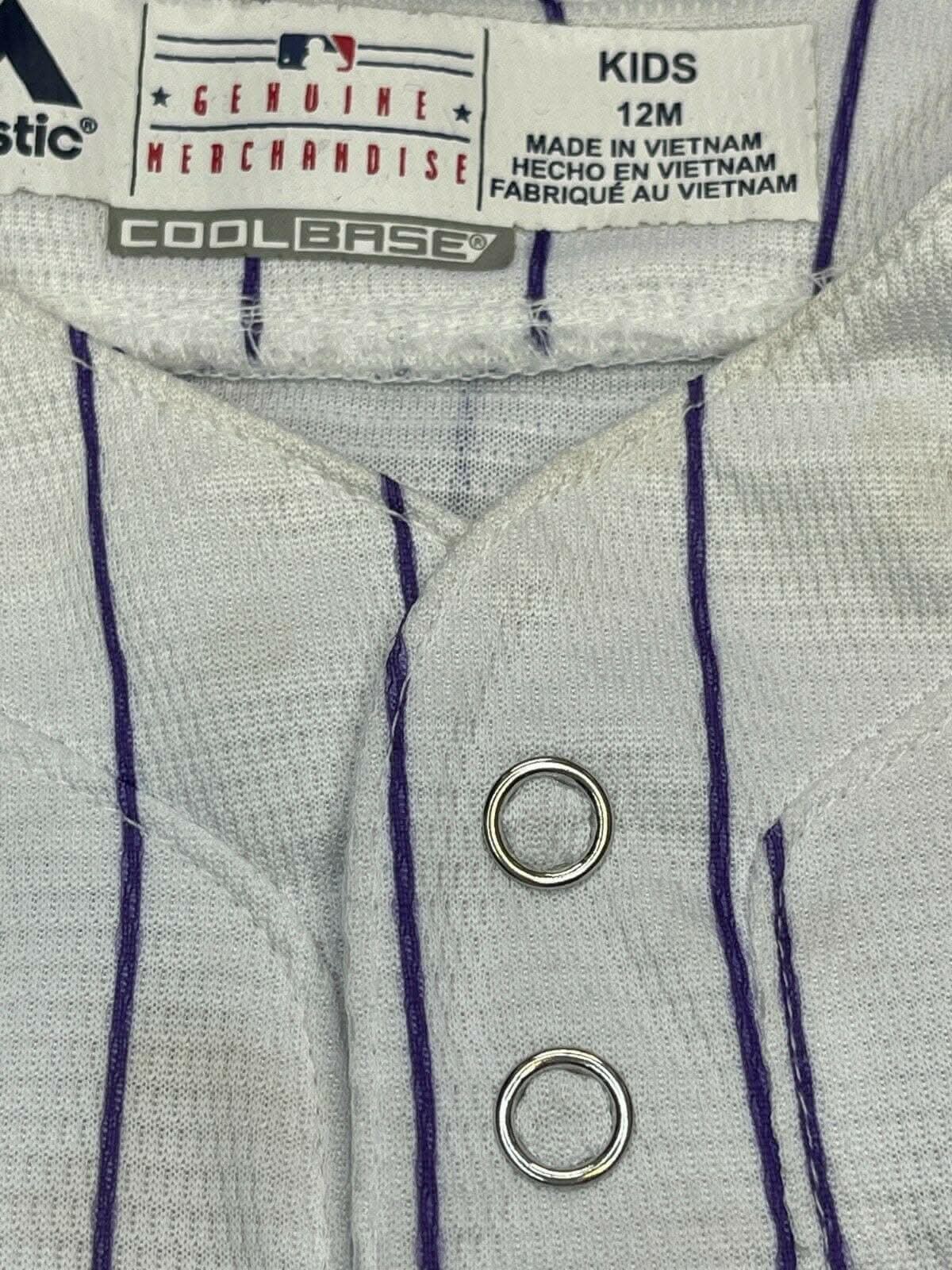 MLB Colorado Rockies Majestic Pin-Stripe Baby Outfit Toddler 12 months