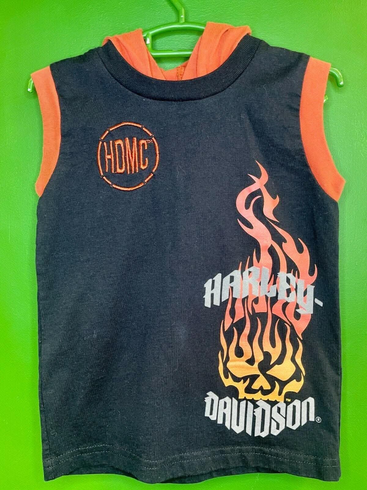 Harley Davidson Sleeveless Hooded T-Shirt Youth X-Small 4