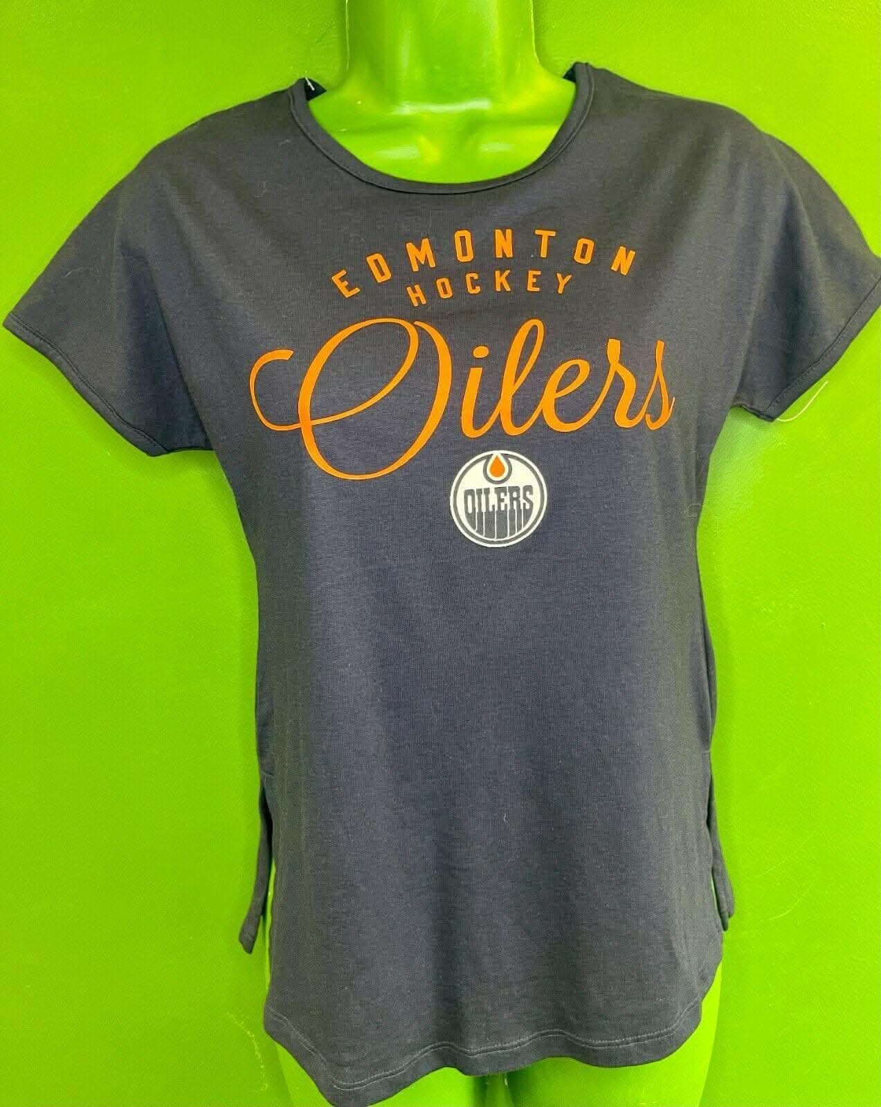 NHL Edmonton Oilers Cotton T-Shirt Girls' Youth Medium 10-12