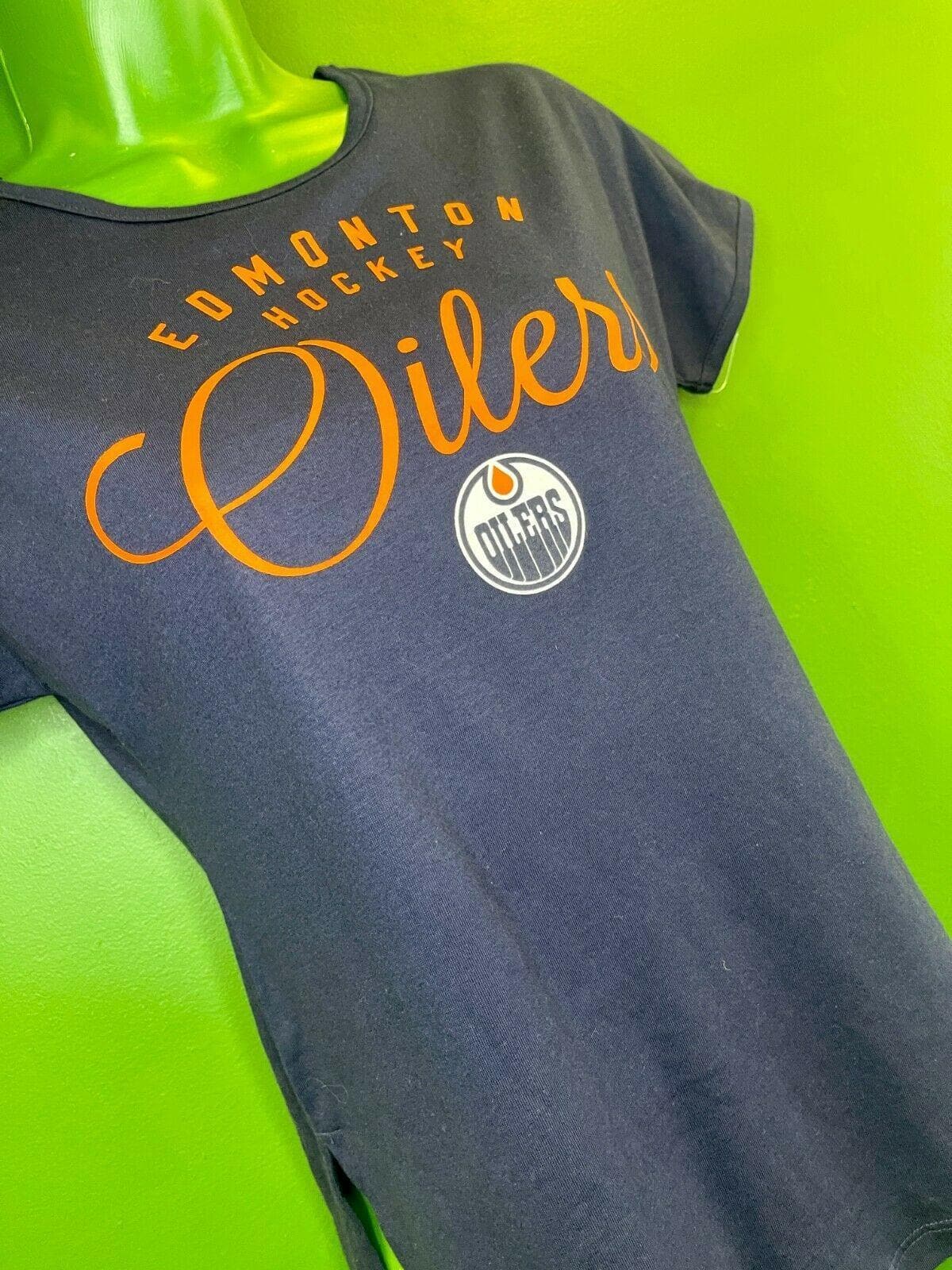 NHL Edmonton Oilers Cotton T-Shirt Girls' Youth Medium 10-12