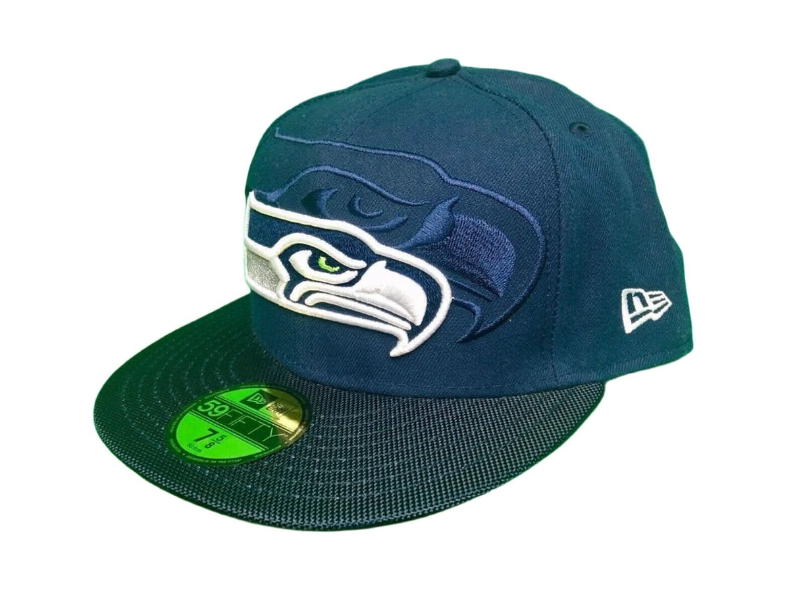 NFL Seattle Seahawks New Era 59FIFTY Fitted Baseball Cap/Hat 7-3/8 NWT