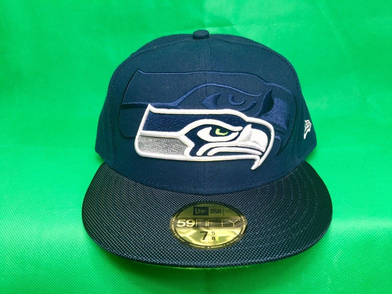 NFL Seattle Seahawks New Era 59FIFTY Fitted Baseball Cap/Hat 7-3/8 NWT