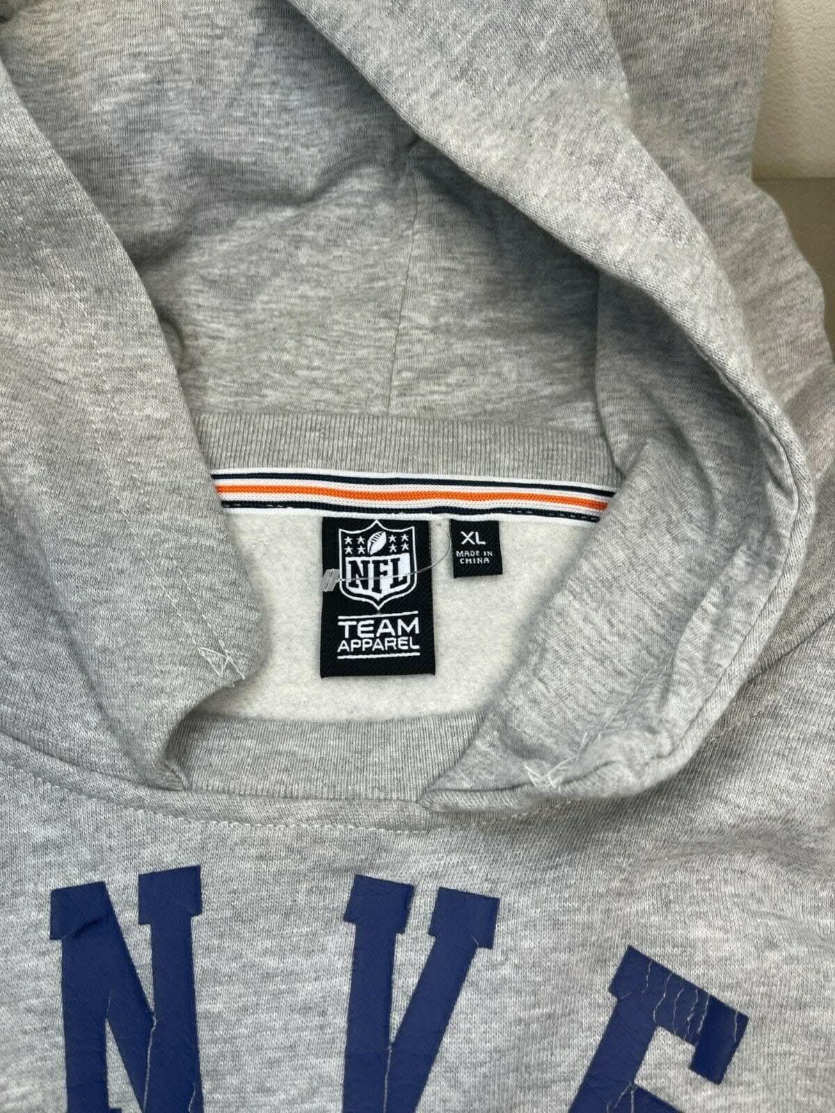 NFL Denver Broncos Heathered Grey Weathered Hoodie Men's X-Large NWT