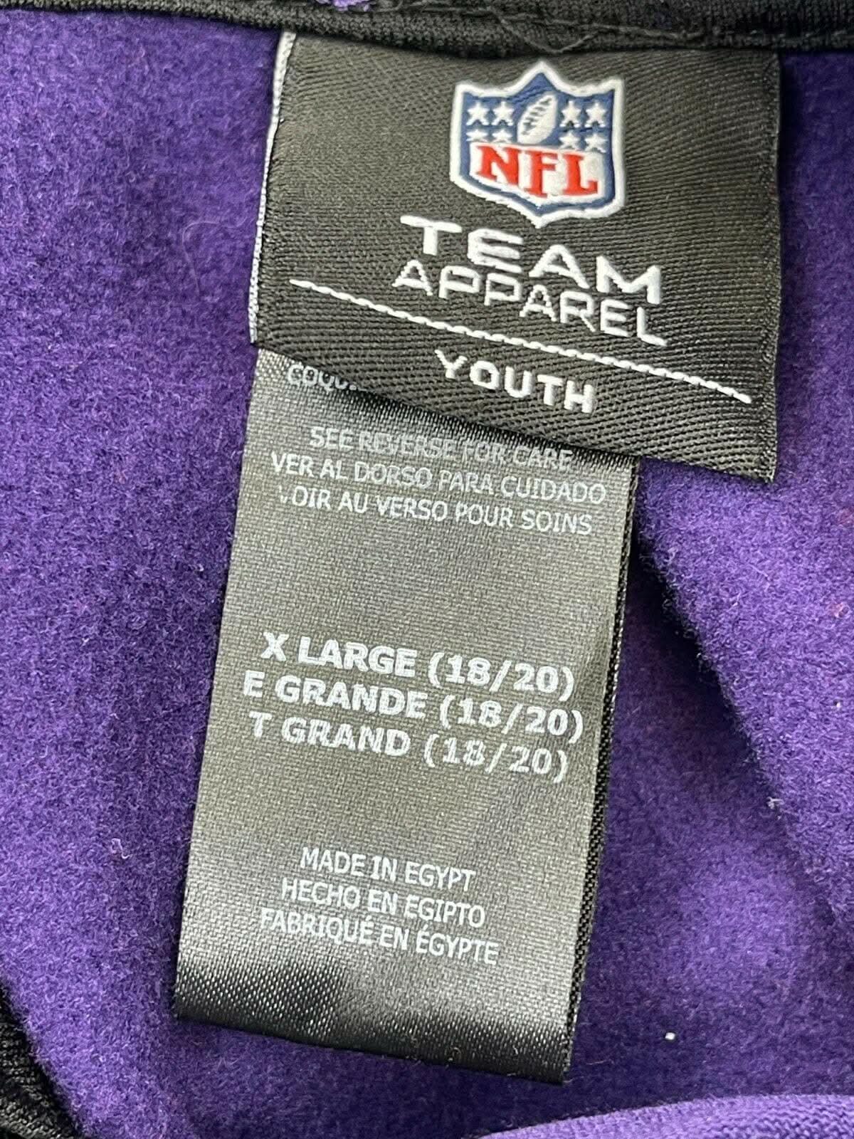 NFL Baltimore Ravens Pullover Hoodie Purple Youth Large 18-20