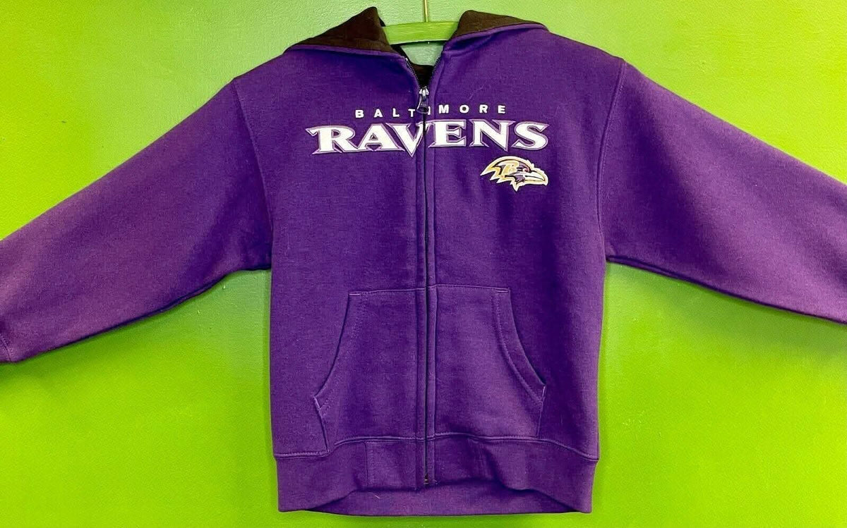 NFL Baltimore Ravens Full Zip Hoodie Kids' Medium 5-6