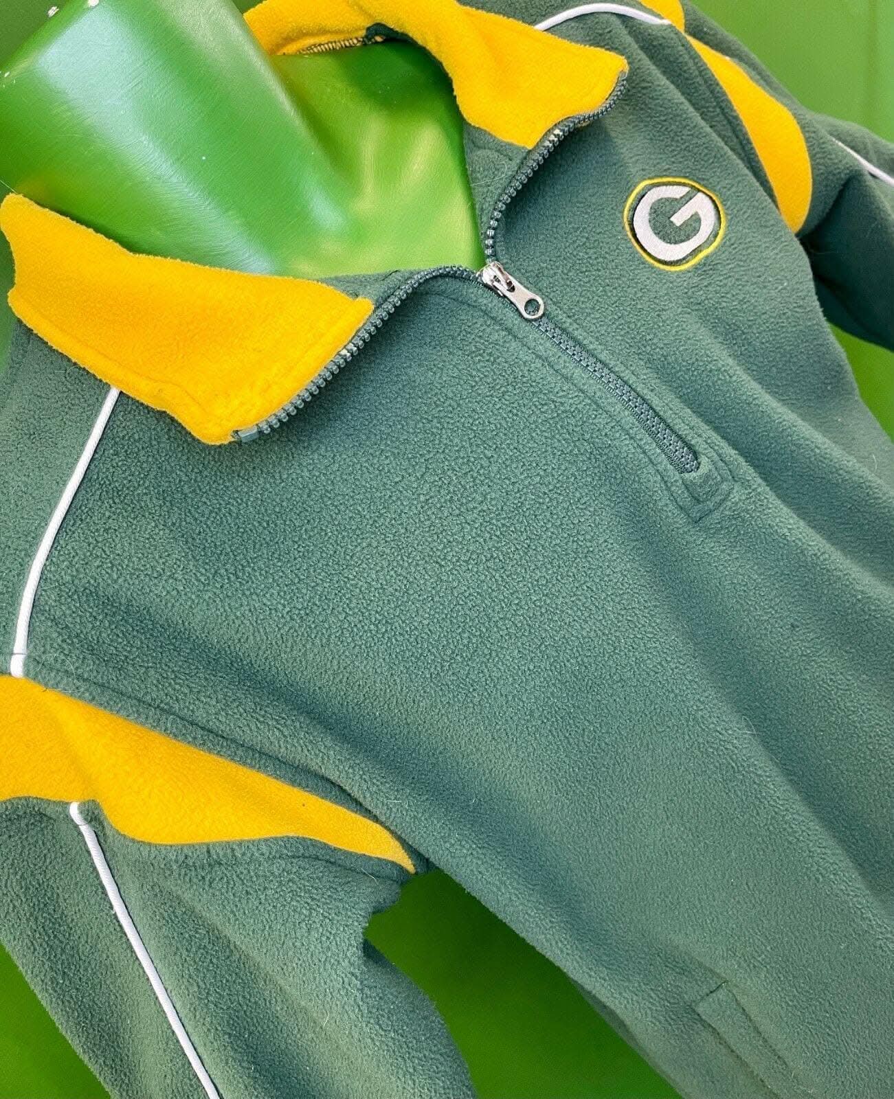 NFL Green Bay Packers Fleece 1-4 Zip Pullover Youth X-Large 14-16