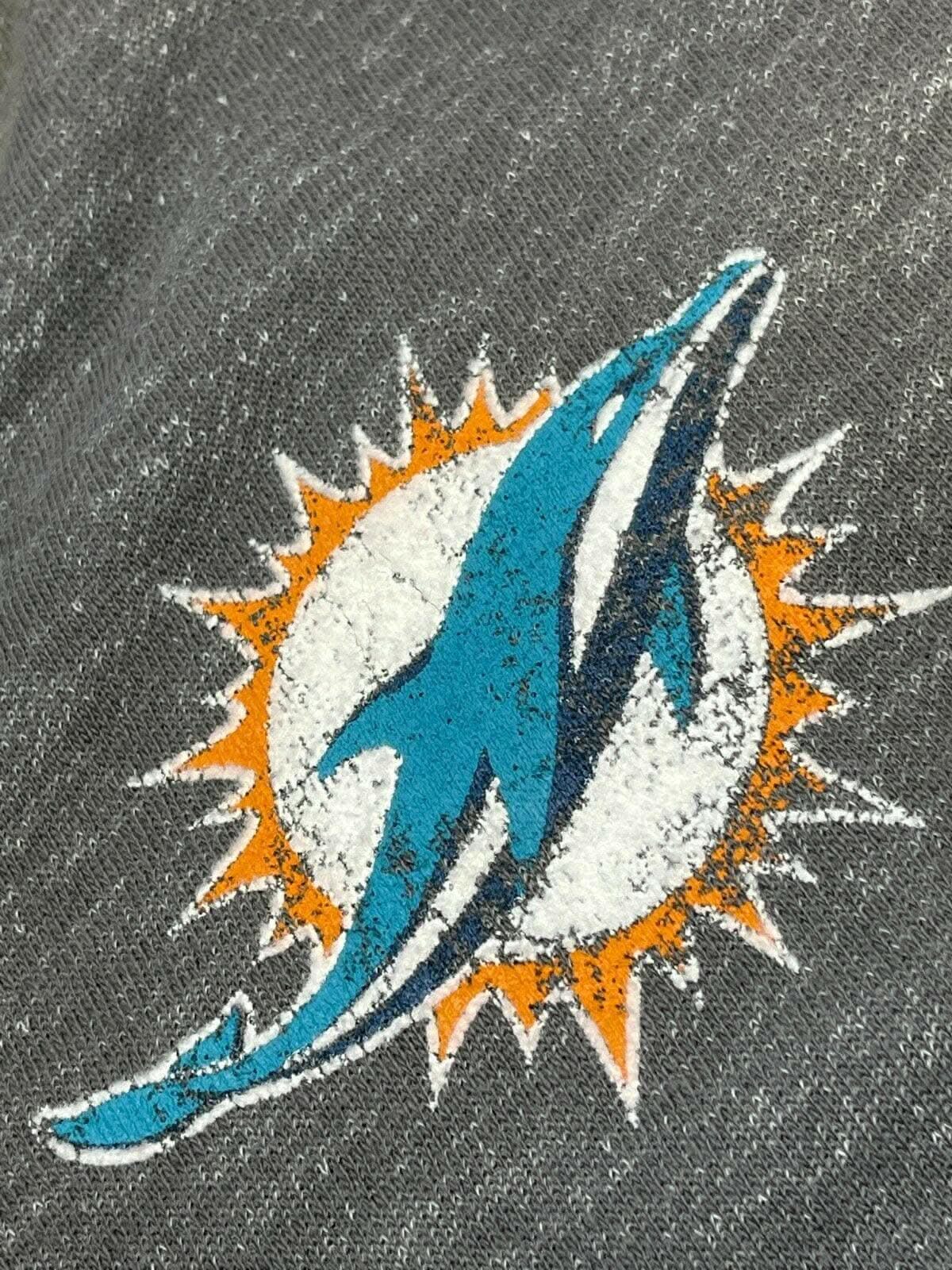 NFL Miami Dolphins Majestic Full Zip Hoodie Grey Women's Medium
