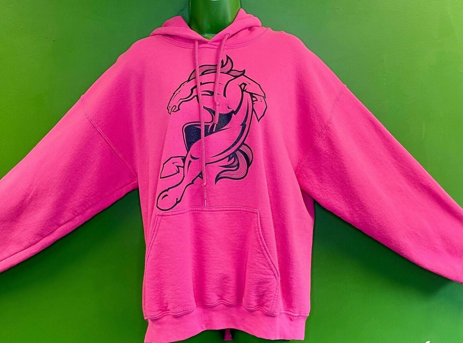 NFL Denver Broncos Gildan Pink Alt Logo Hoodie Unisex Large