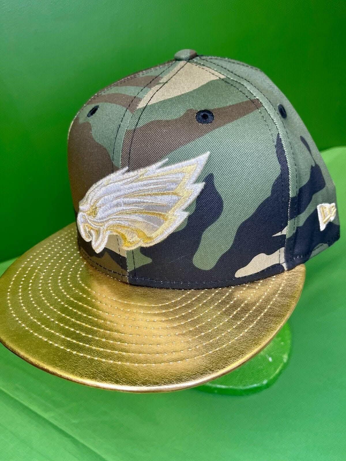 NFL Philadelphia Eagles New Era 9FIFTY Snapback Hat/Cap Camo Gold NWT