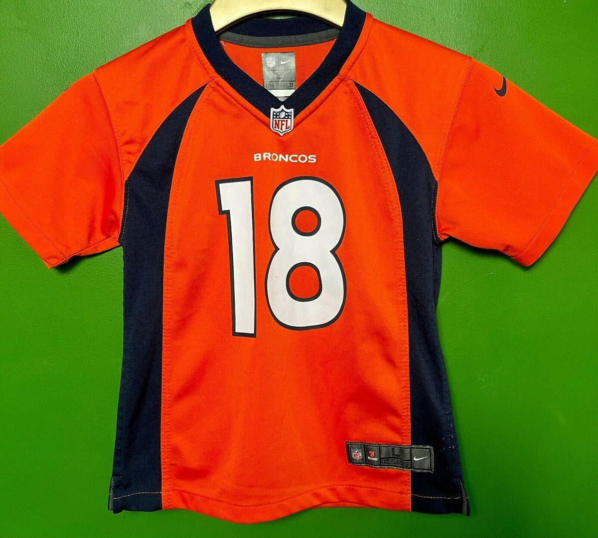 NFL Denver Broncos Manning #18 Game Jersey Kids' Large 6X-7