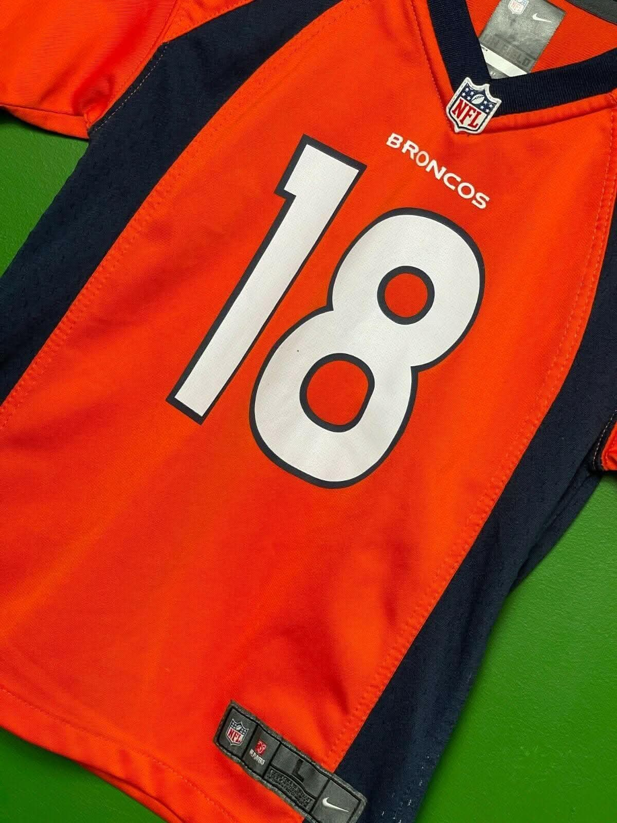 NFL Denver Broncos Manning #18 Game Jersey Kids' Large 6X-7