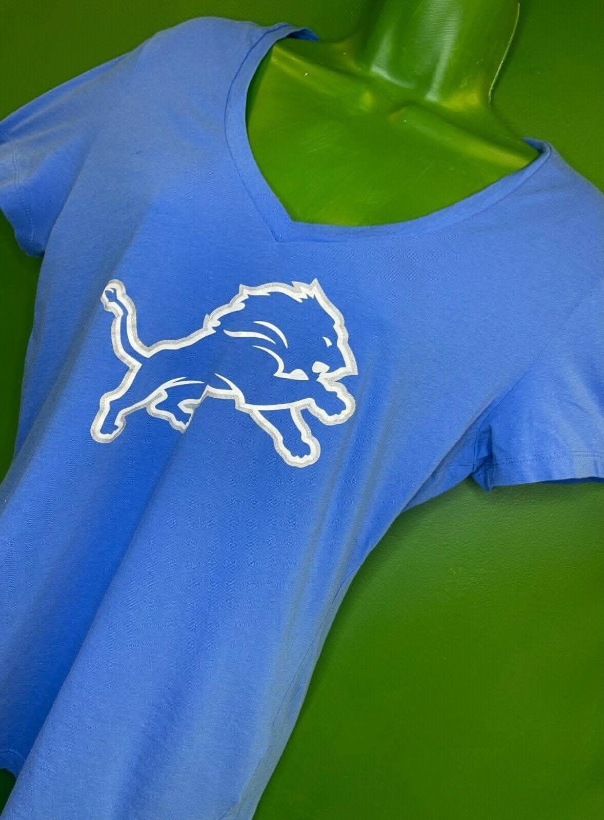 NFL Detroit Lions Majestic V-Neck T-Shirt Women's Large