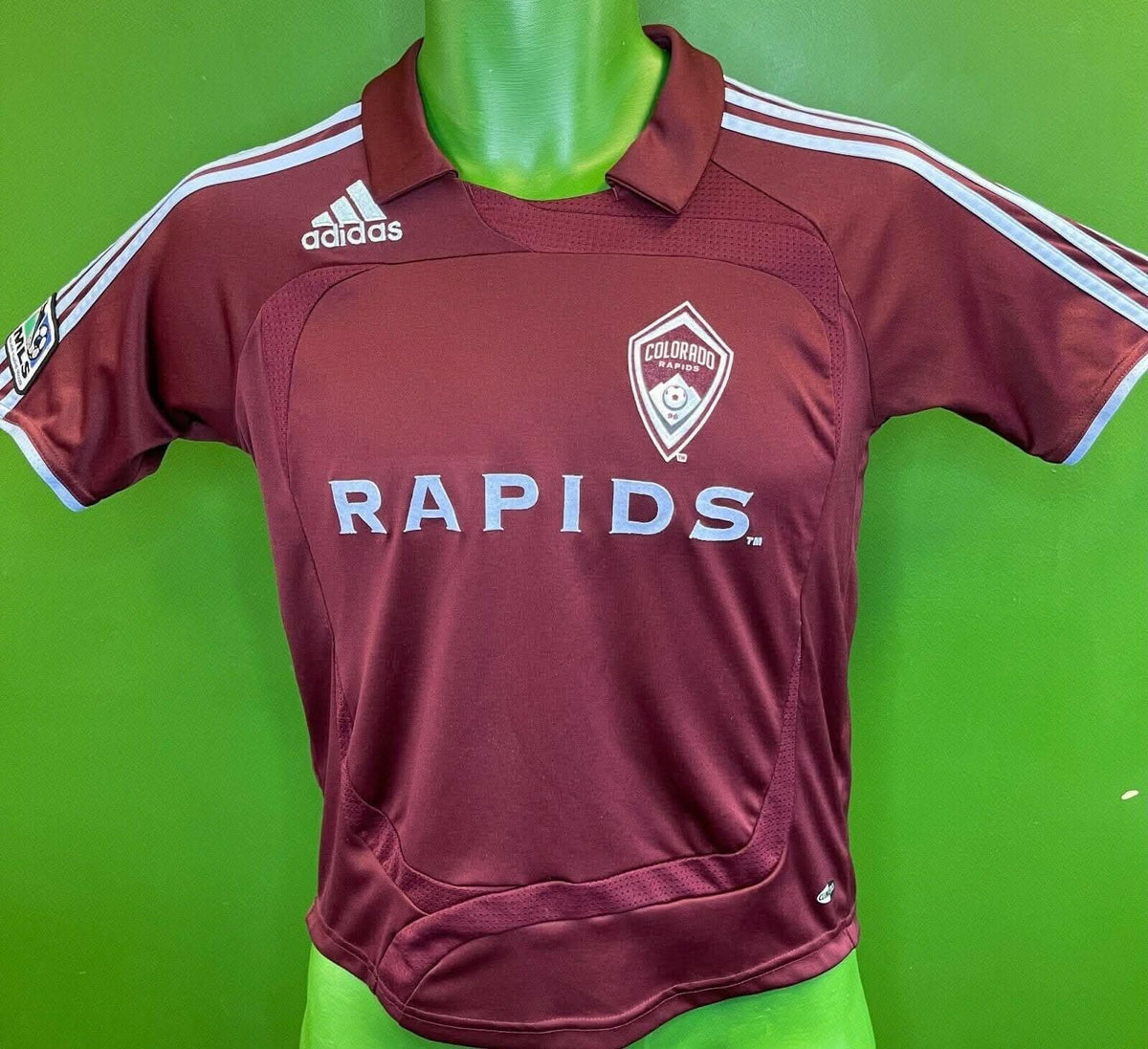 MLS Colorado Rapids Adidas Collared Jersey Youth Small 8-10