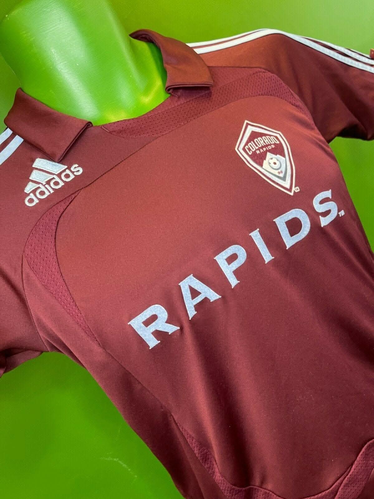 MLS Colorado Rapids Adidas Collared Jersey Youth Small 8-10
