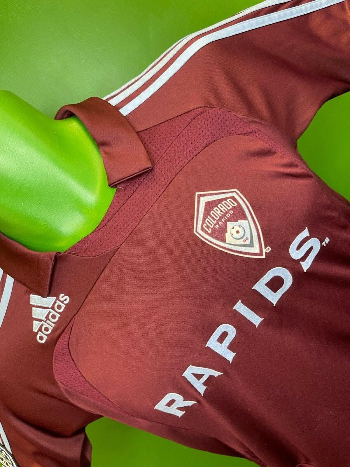 MLS Colorado Rapids Adidas Collared Jersey Youth Small 8-10
