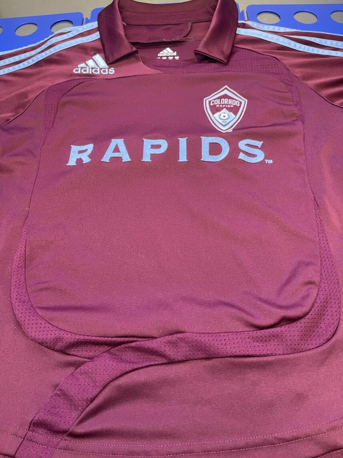 MLS Colorado Rapids Adidas Collared Jersey Youth Small 8-10