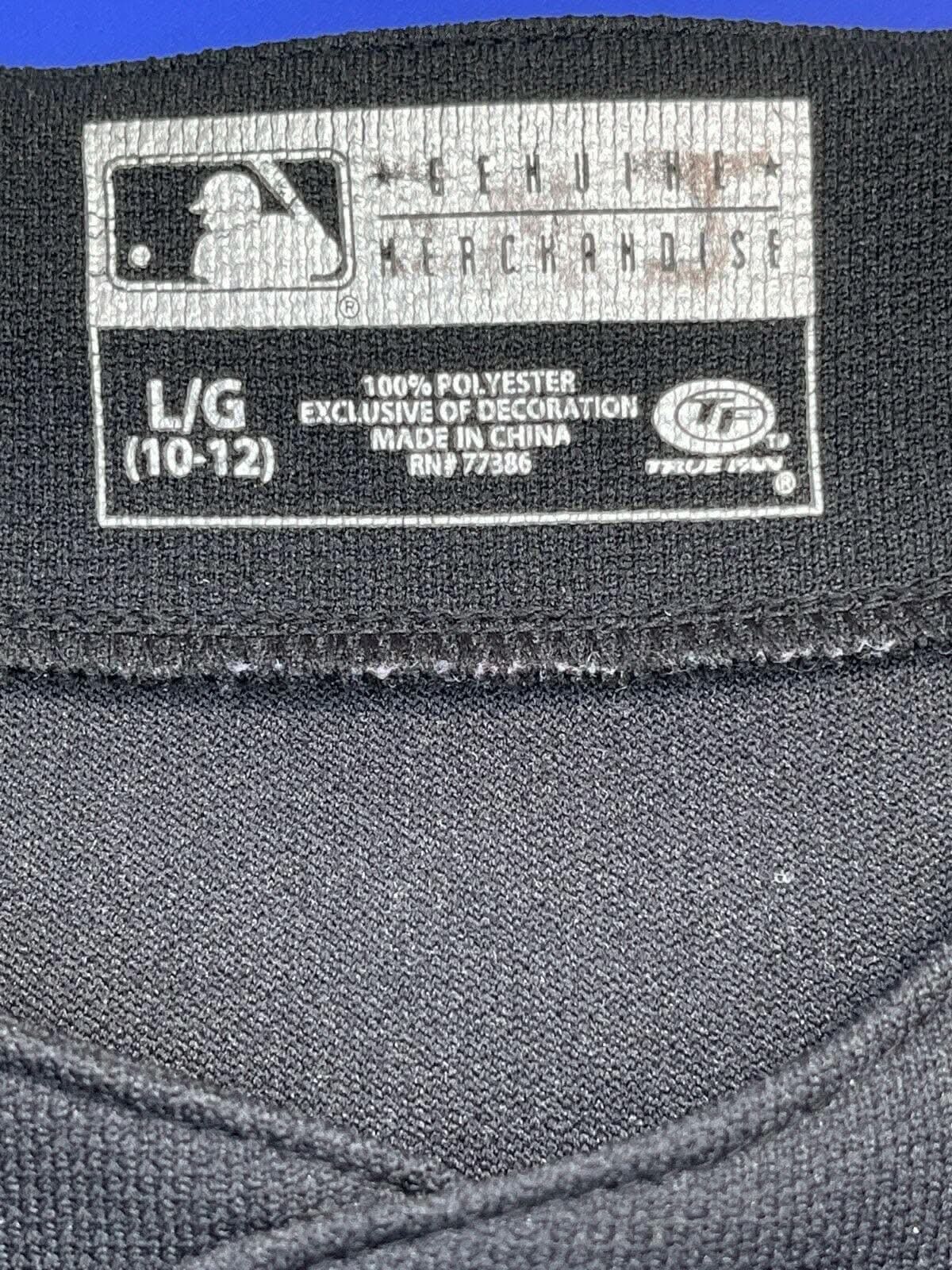MLB Colorado Rockies True Fan Stitched Black Jersey Youth Large 10-12