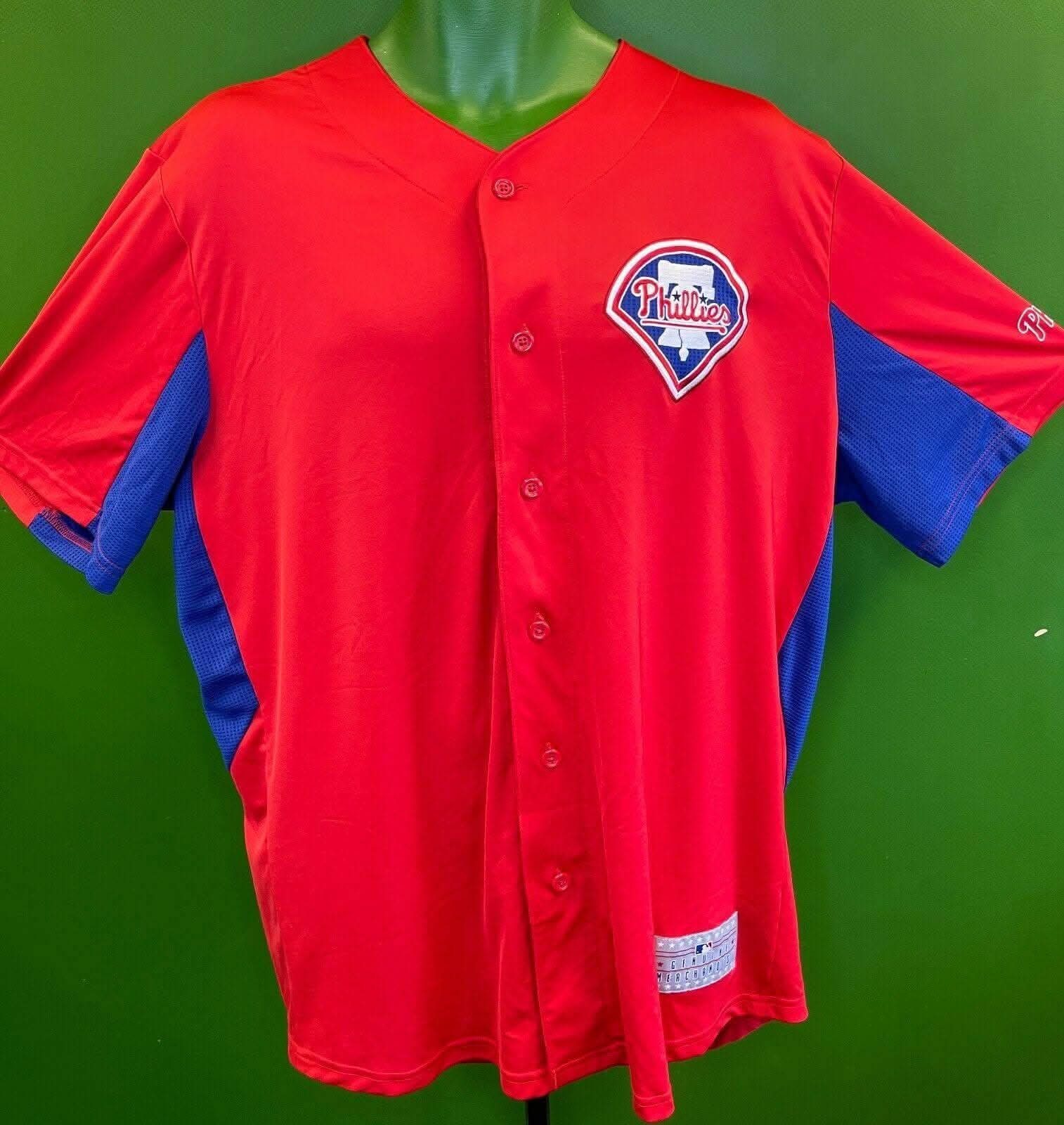 MLB Philadelphia Phillies Red Lightweight Jersey Men's X-Large