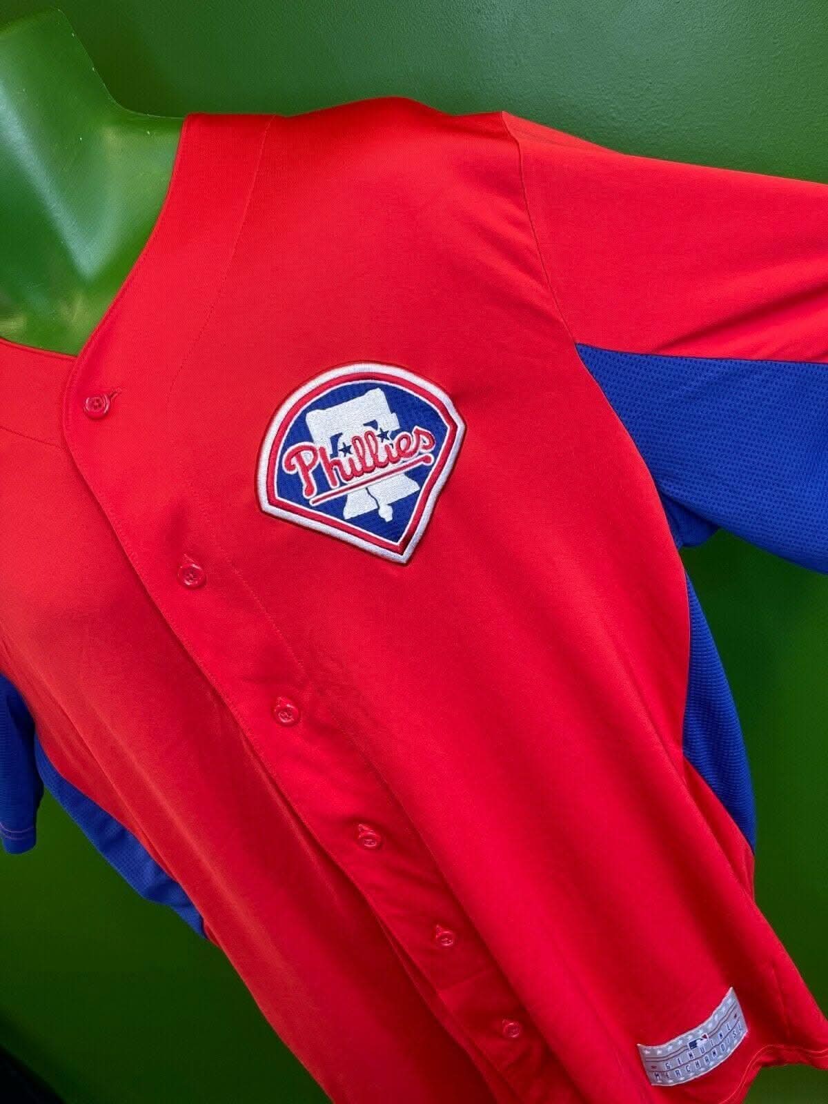 MLB Philadelphia Phillies Red Lightweight Jersey Men's X-Large
