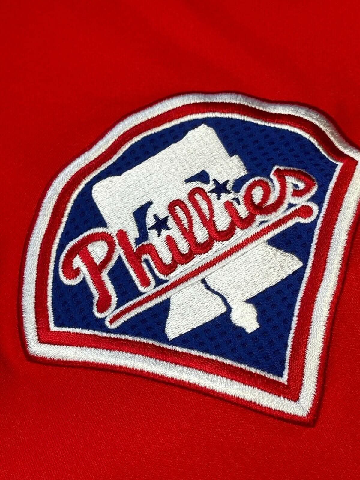 MLB Philadelphia Phillies Red Lightweight Jersey Men's X-Large