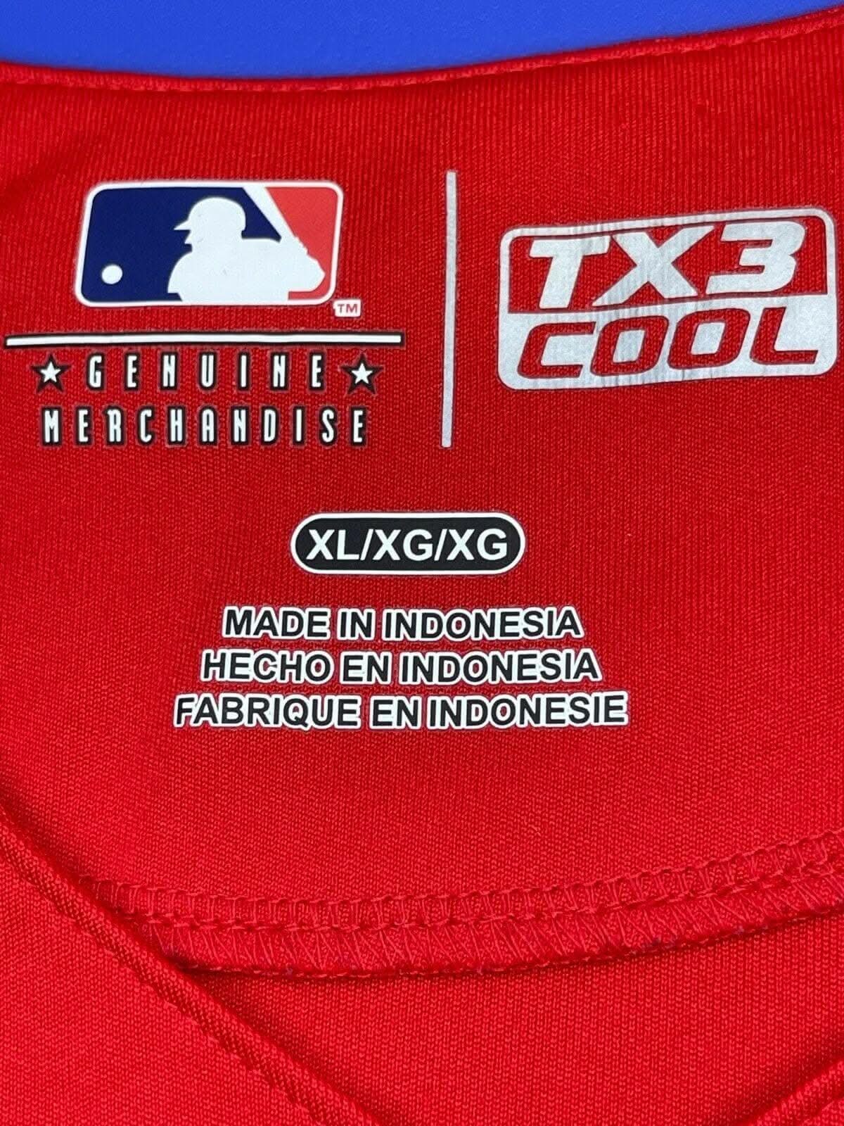 MLB Philadelphia Phillies Red Lightweight Jersey Men's X-Large