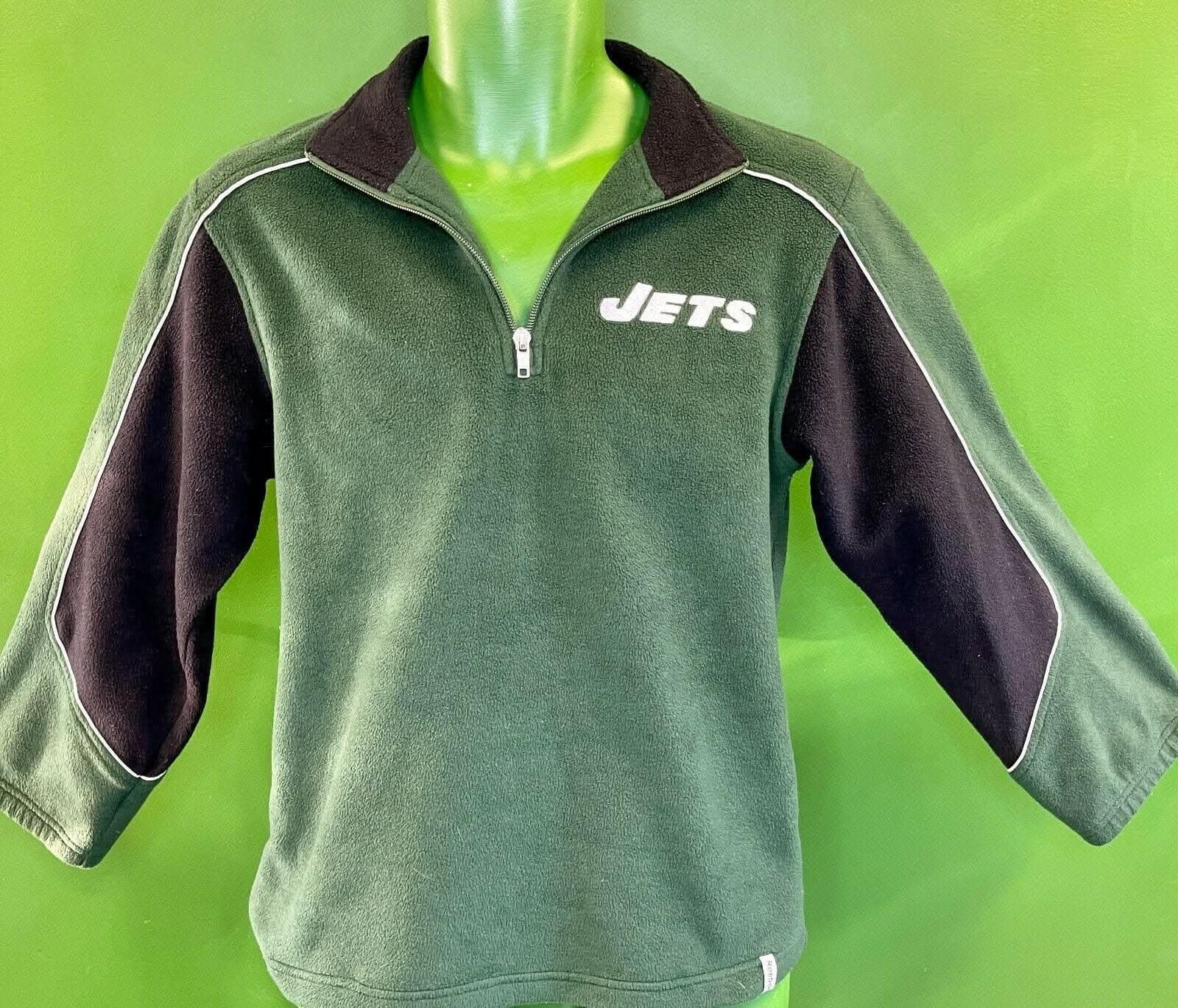 NFL New York Jets Reebok Fleece 1-4 Zip Pullover Jacket Youth M 10-12