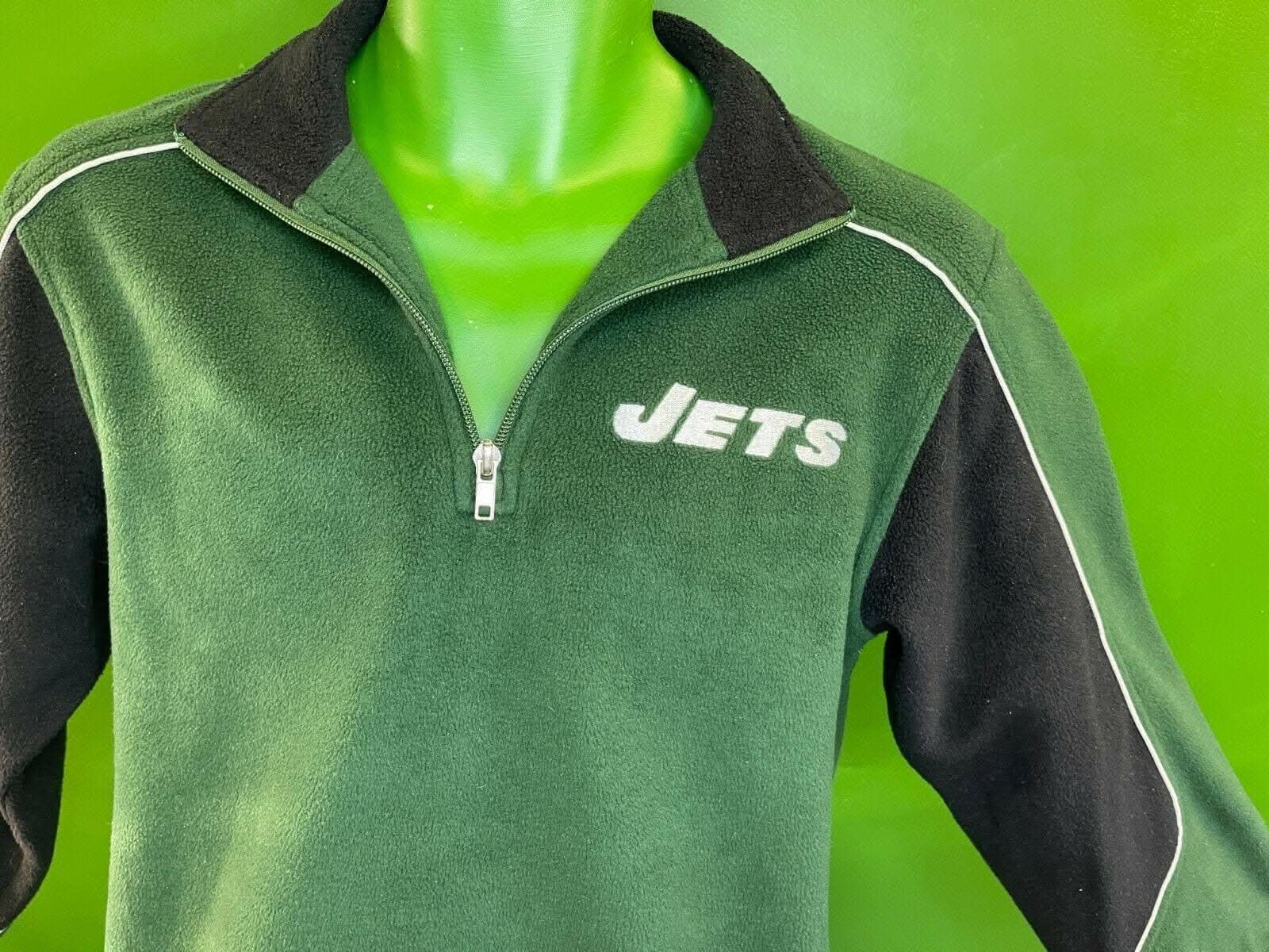 NFL New York Jets Reebok Fleece 1-4 Zip Pullover Jacket Youth M 10-12