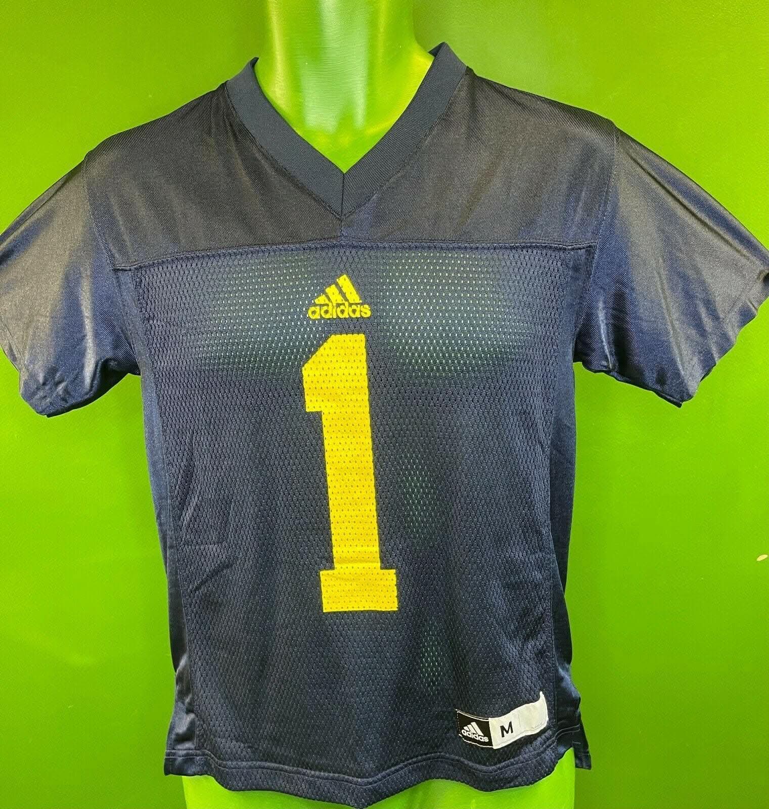 NCAA Michigan Wolverines #1 Adidas Jersey Youth Medium 10-12