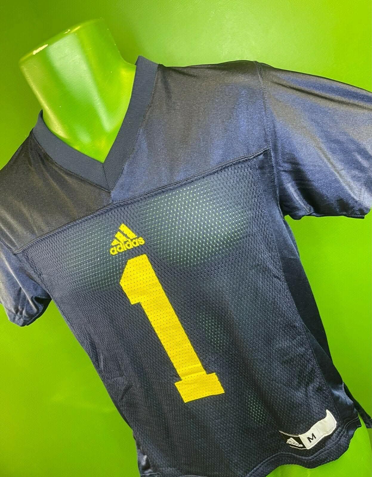 NCAA Michigan Wolverines #1 Adidas Jersey Youth Medium 10-12