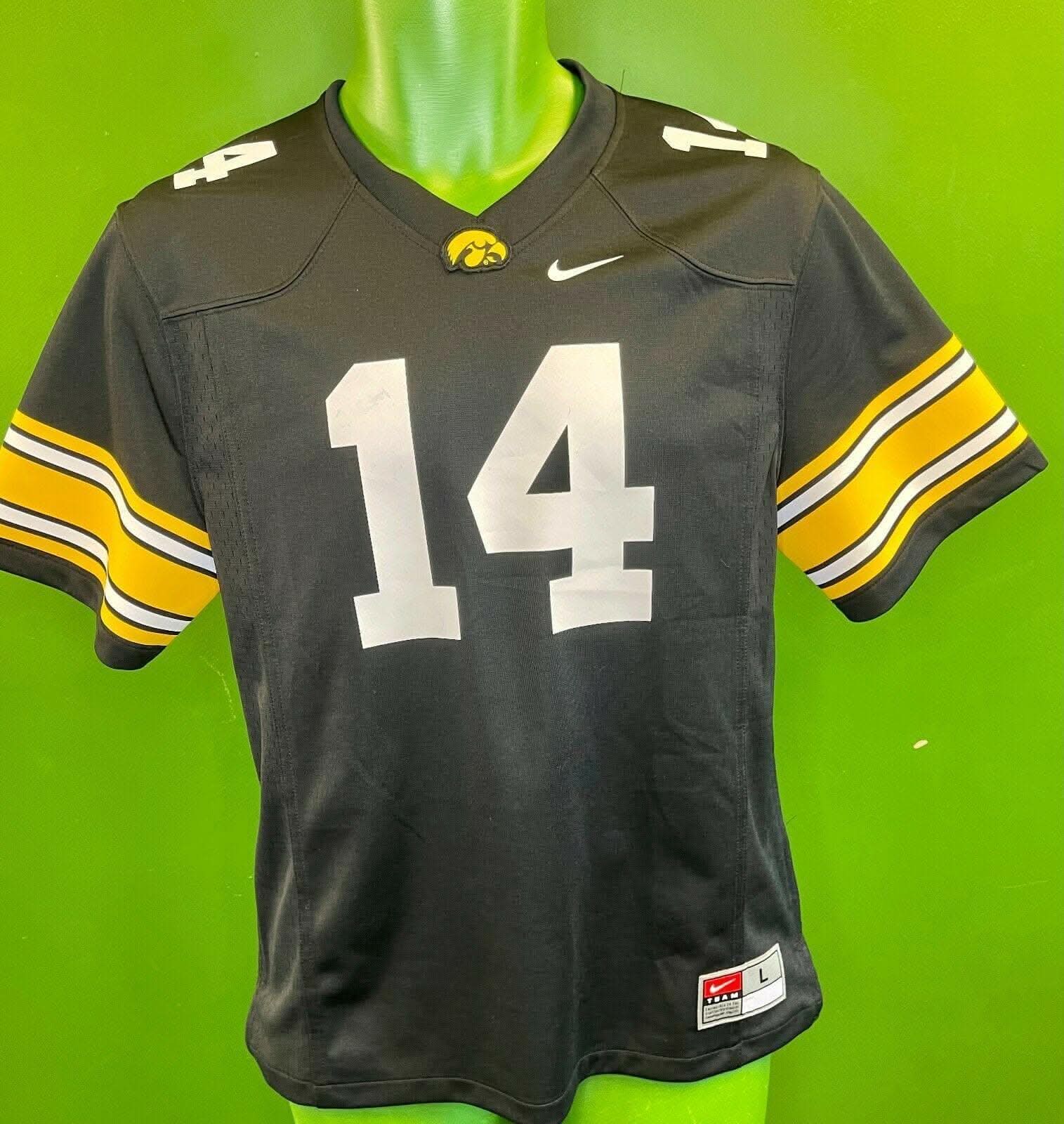 NCAA Iowa Hawkeyes #14 Team Jersey Youth L 14-16