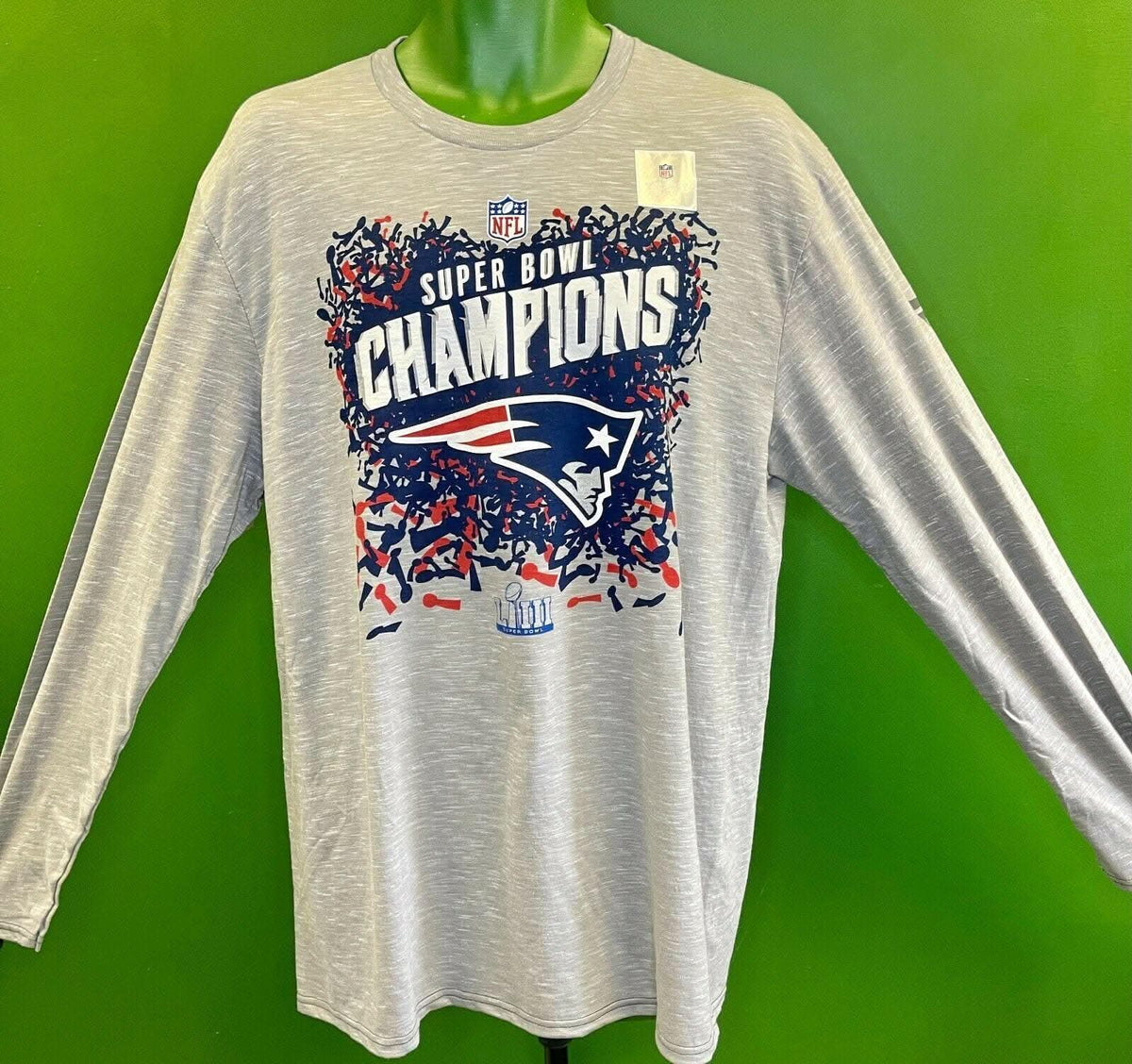 NFL New England Patriots Super Bowl LIII L-S T-Shirt Men's XL NWT