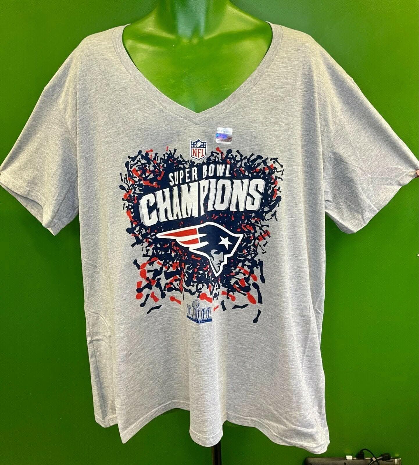 NFL New England Patriots Super Bowl LIII L-S T-Shirt Women's 2XL NWT