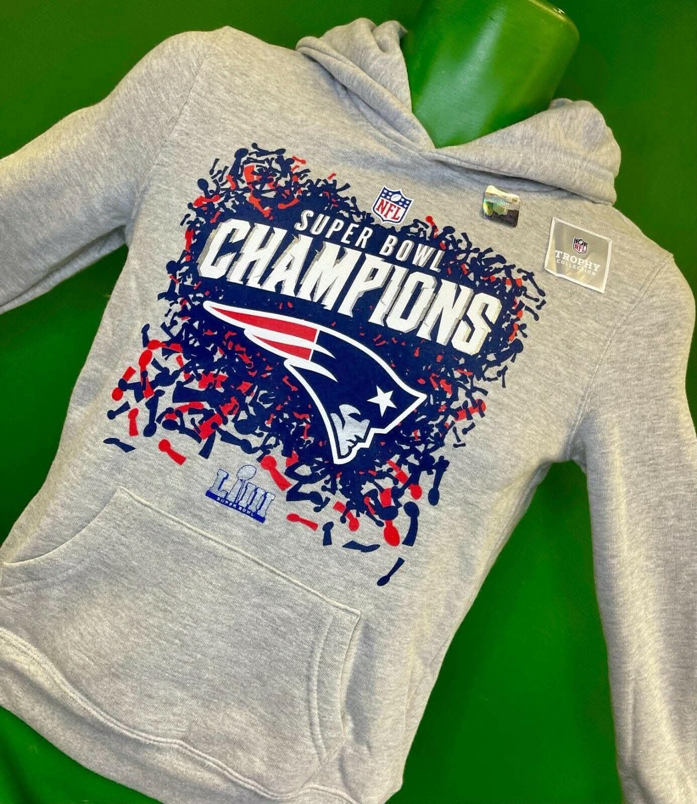NFL New England Patriots Super Bowl LIII Hoodie Youth Med 10-12 NWT