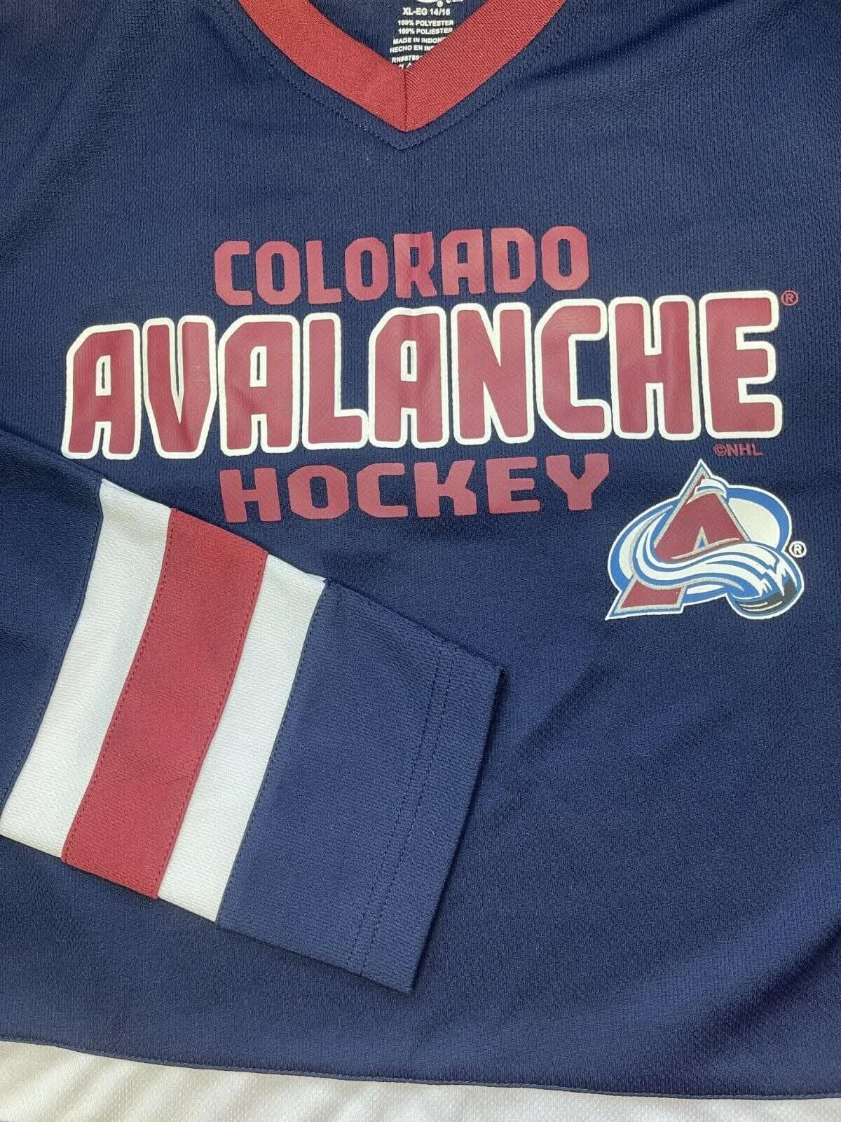 NHL Colorado Avalanche Jersey Top Ice Hockey Youth X-Large 14-16