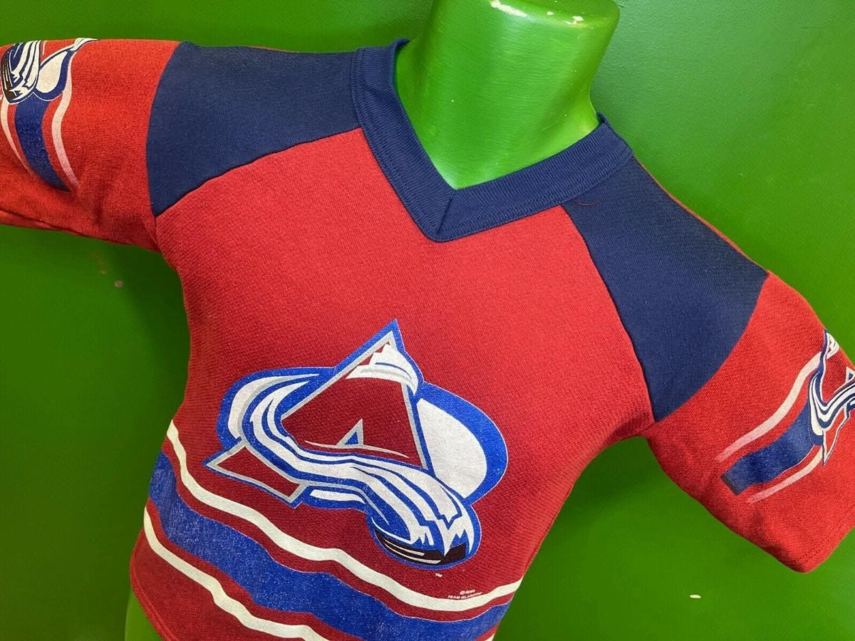 NHL Colorado Avs Vintage Ice Hockey Jersey Style Sweatshirt Y L 12-14