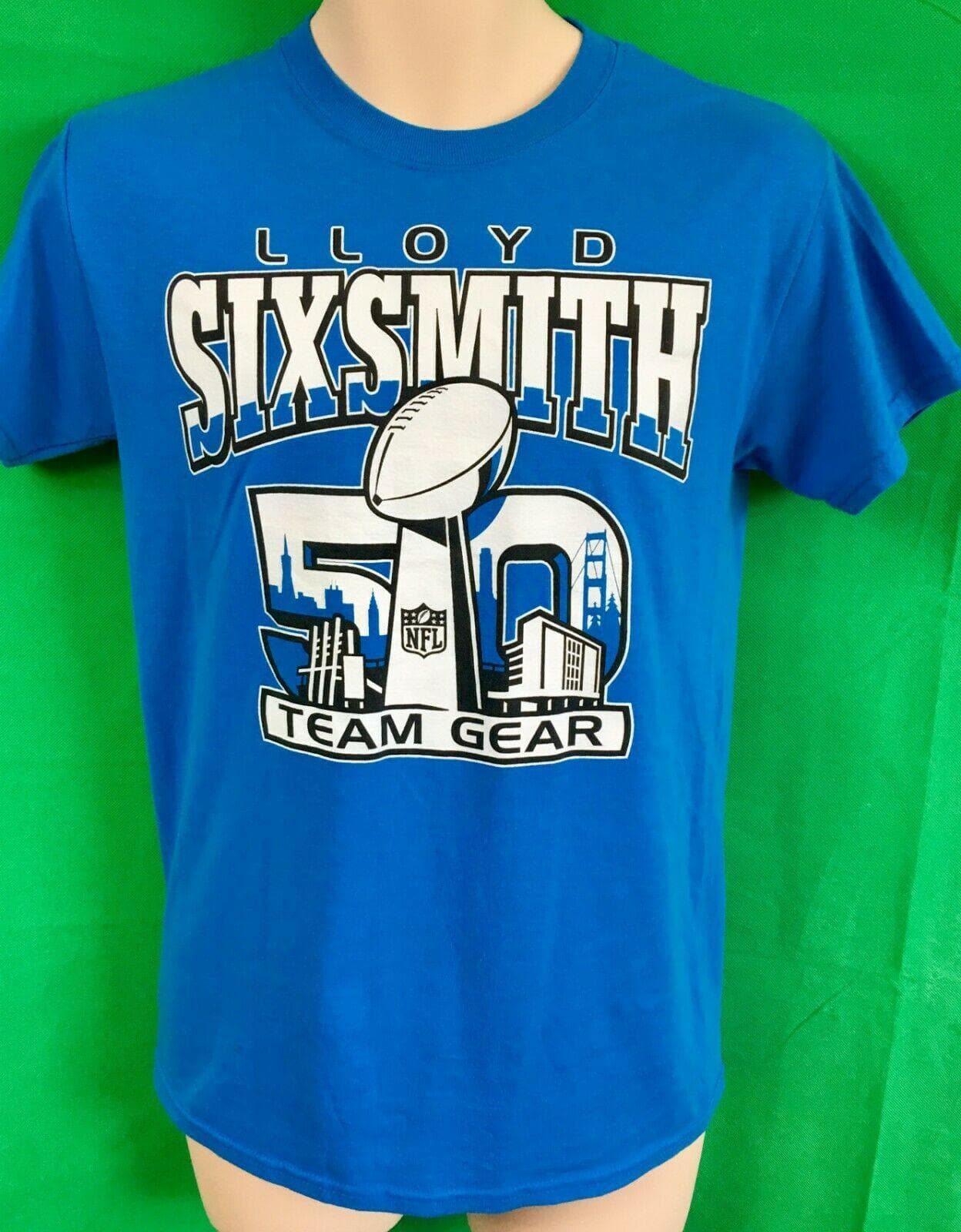 NFL Carolina Panthers Lloyd Sixsmith Gildan Super Bowl 50 T-Shirt Men's Small