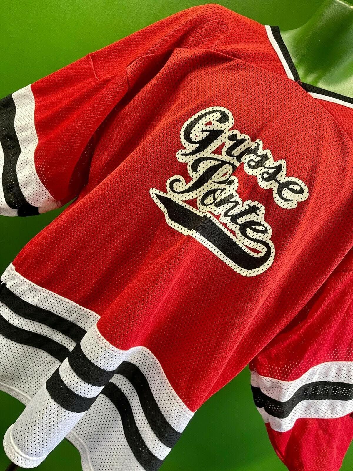 Grosse Pointe #89 Red & Black Ice Hockey Jersey Men's 2X-Large