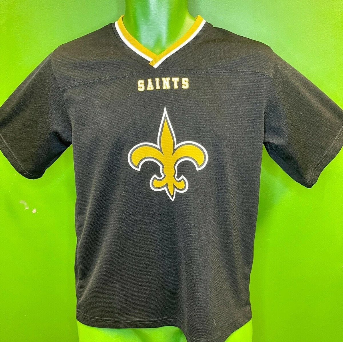 NFL New Orleans Saints Jersey-Style Top Vintage Youth Medium 10-12