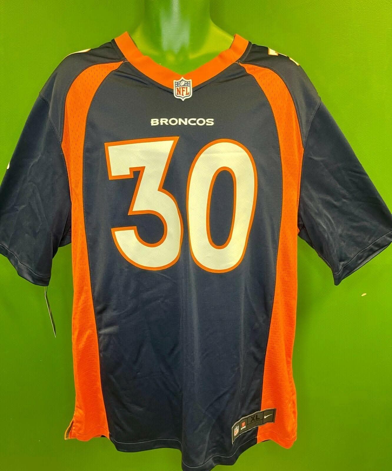 NFL Denver Broncos Phillip Lindsay #30 Game Jersey Men's X-Large NWT