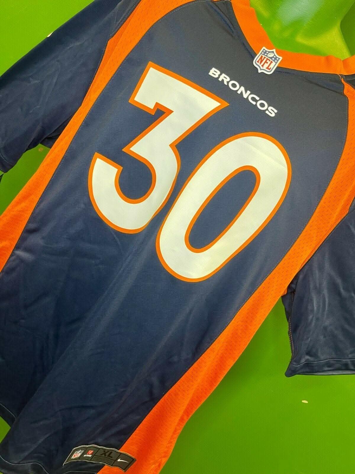 NFL Denver Broncos Phillip Lindsay #30 Game Jersey Men's X-Large NWT