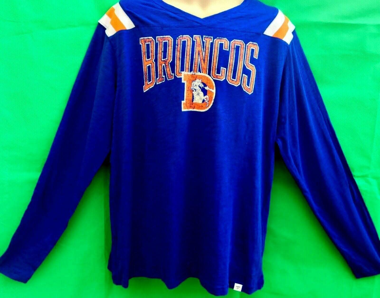 NFL Denver Broncos True Classics L-S T-Shirt Vintage Look NWT Men's 2XL