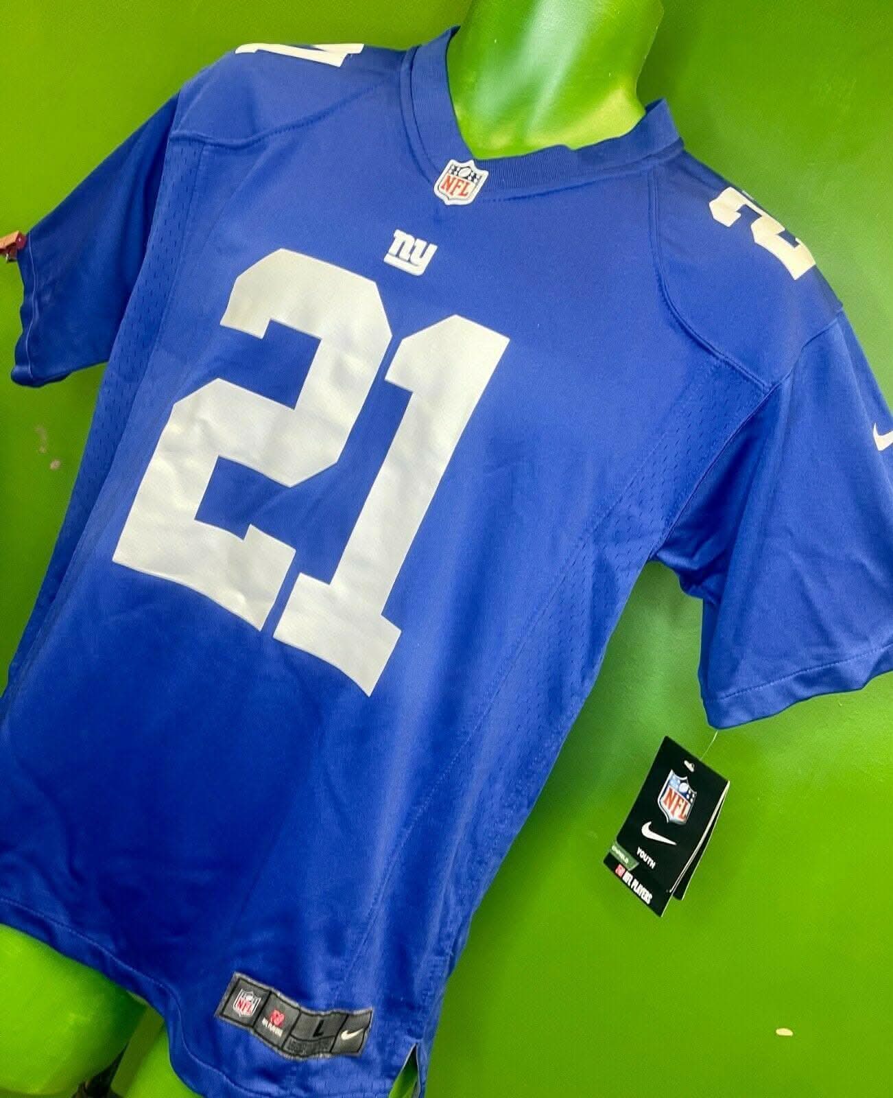 NFL New York Giants Collins #21 Game Jersey Youth Large 14-16 NWT