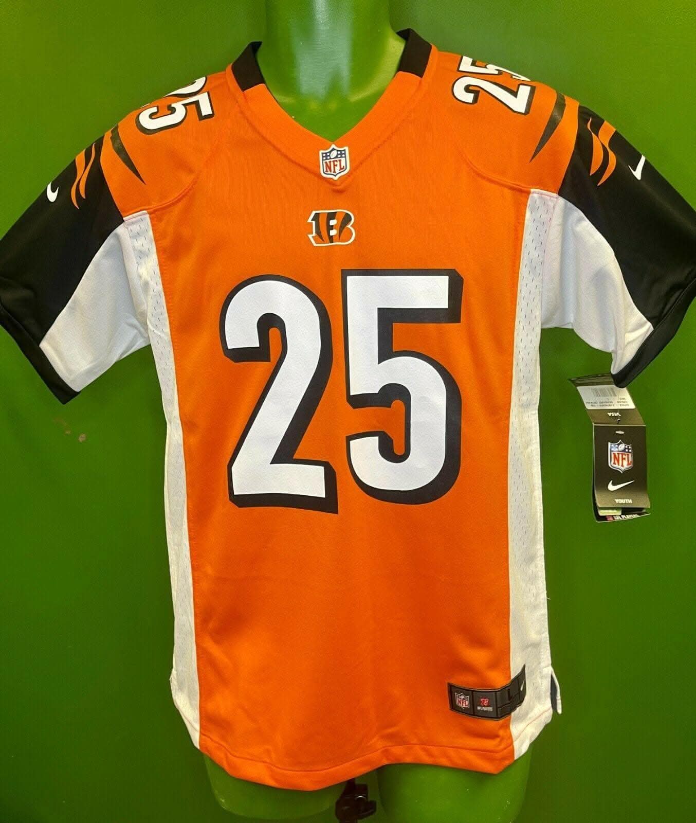 NFL Cincinnati Bengals Giovanni Bernard #25 Game Jersey Youth Large 14-16 NWT