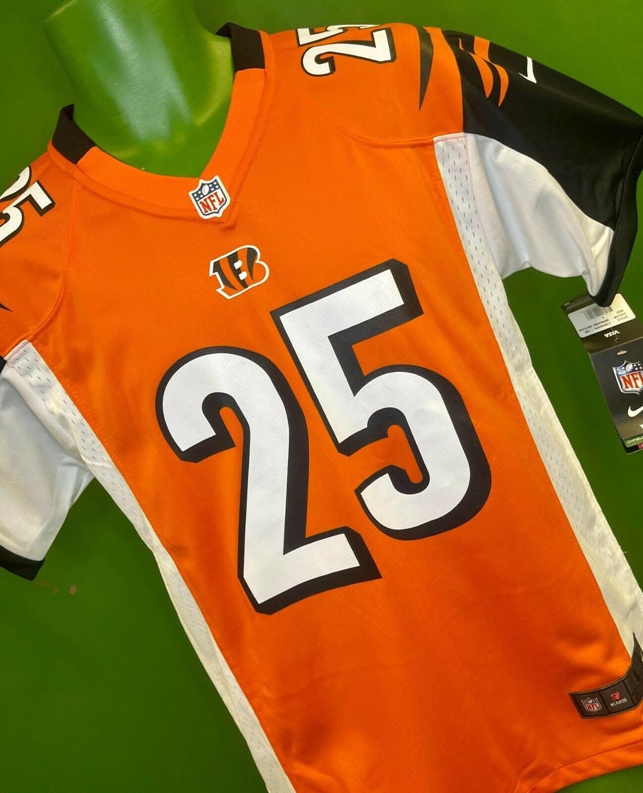 NFL Cincinnati Bengals Giovanni Bernard #25 Game Jersey Youth Large 14-16 NWT