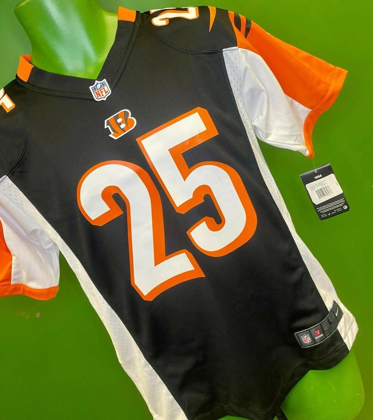 NFL Cincinnati Bengals Giovanni Bernard #25 Game Jersey Youth Large 14-16 NWT