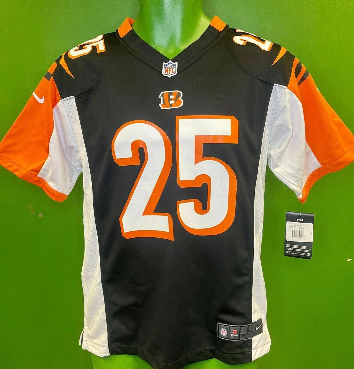 NFL Cincinnati Bengals Giovanni Bernard #25 Game Jersey Youth Large 14-16 NWT