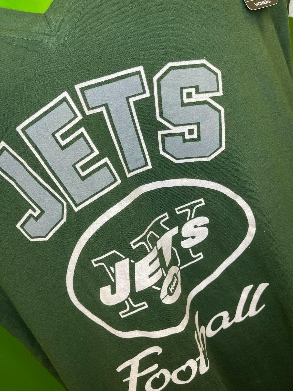 NFL New York Jets Majestic Women's V-Neck T-Shirt Large NWT BARGAIN