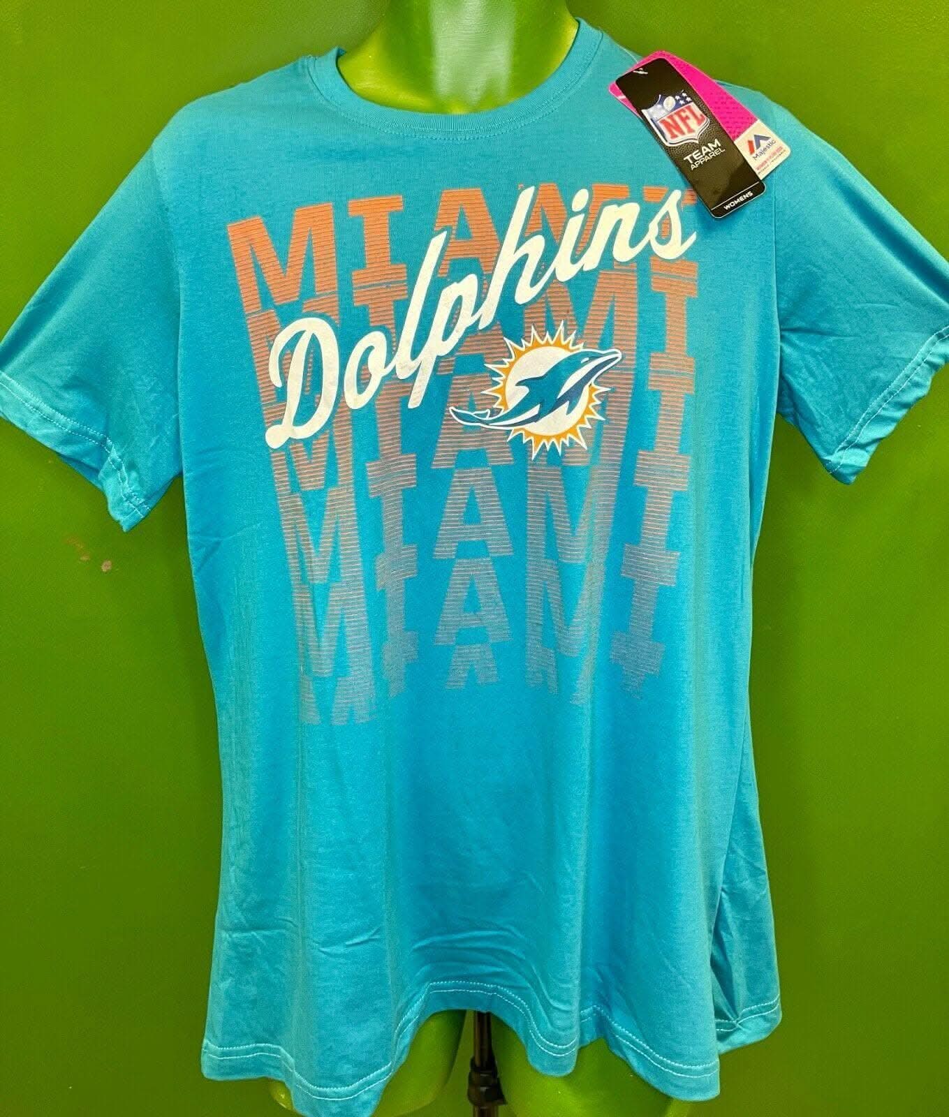 NFL Miami Dolphins Majestic Women's Plus Size T-Shirt Medium NWT BARGAIN