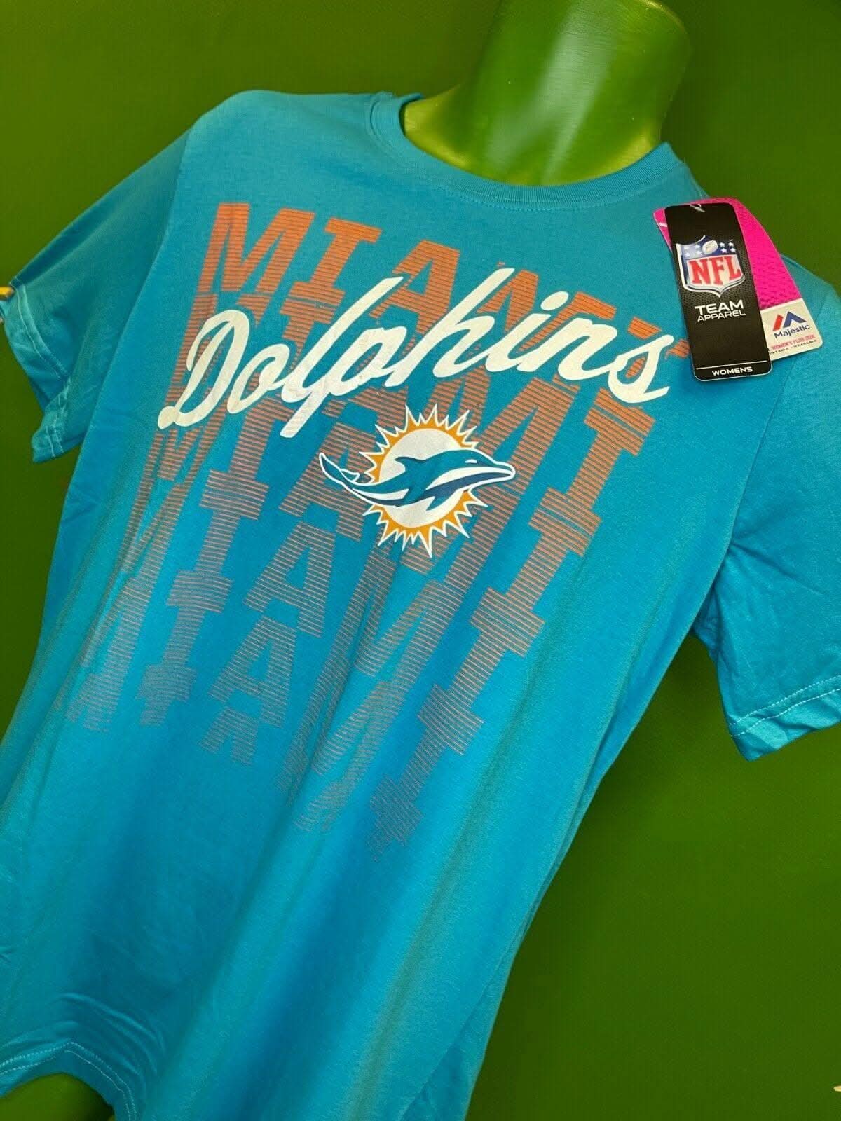 NFL Miami Dolphins Majestic Women's Plus Size T-Shirt Large NWT BARGAIN!