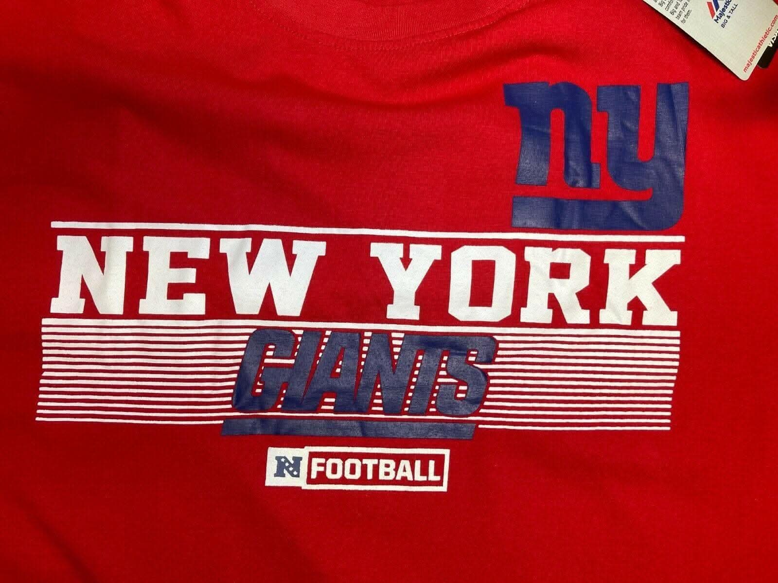 NFL New York Giants Majestic Red Cotton T-Shirt Men's 3X-Large NWT